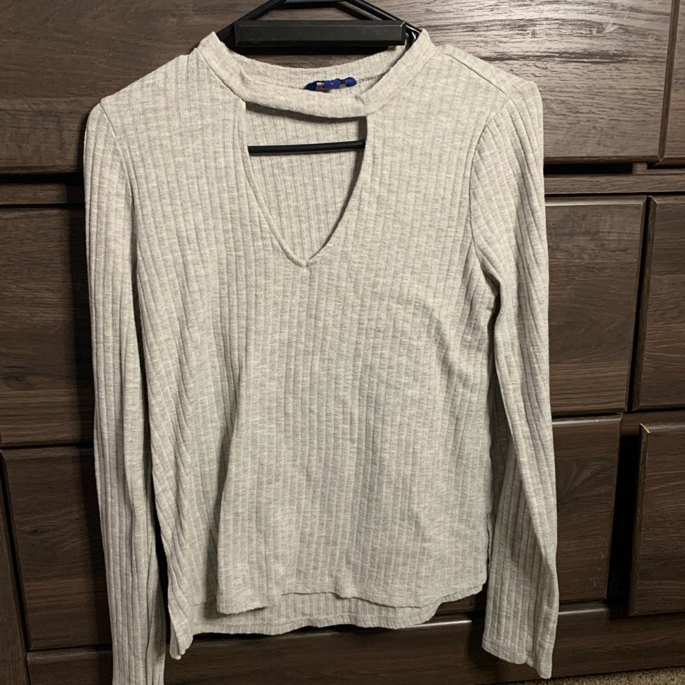 Gray fashion top